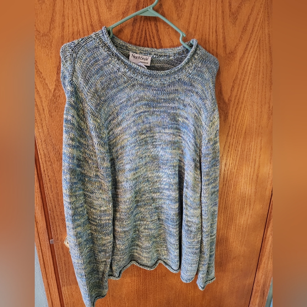 NorthStyle Blue With Other Colors, Women's Sweater